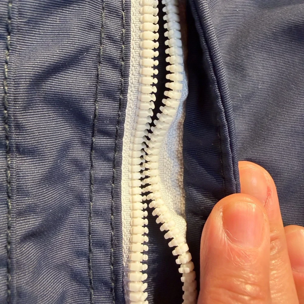 Abercrombie & Fitch Navy Lightweight Zip-Up Jacket with Contrast Trim